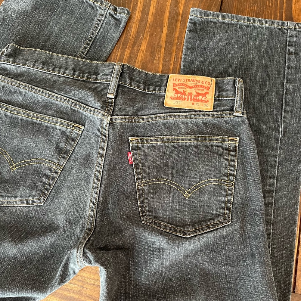 Levi’s 527 Men’s Gray Washed Slim Bootcut Jeans 32x30